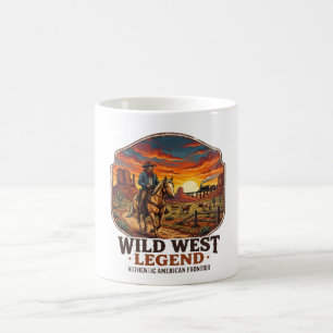 Mug Légende du Far West Graphique de cow-boy vintage a
