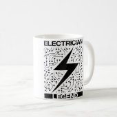 Mug Légende Électricien Électro Ouvrier Voltage Base (Devant droit)
