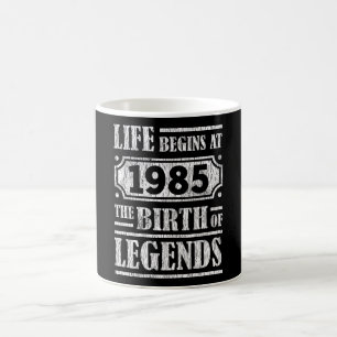 Mug Légende Né en 1985 Cadeau d'anniversaire Rétro Vin