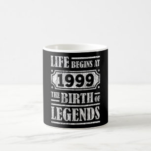 Mug Légende Né en 1999 Cadeau d'anniversaire Rétro Vin