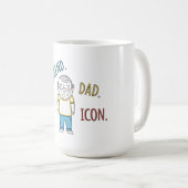 Mug Légende. Papa. Icon. Fête des pères (Devant droit)