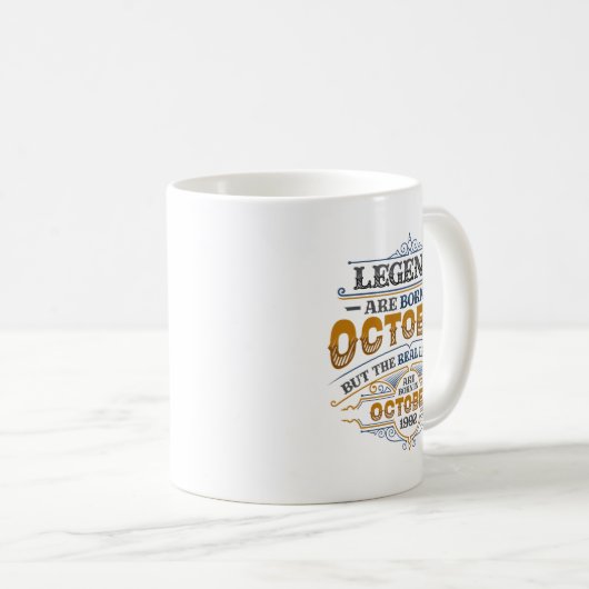 Mug Legends Are Born In October 1992 Womens Birthday C (Devant droit)