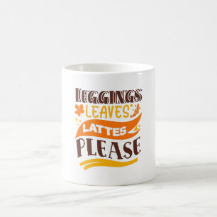 Mug Leggings Feuille Lattes S'Il Vous Plaît Mignonne A