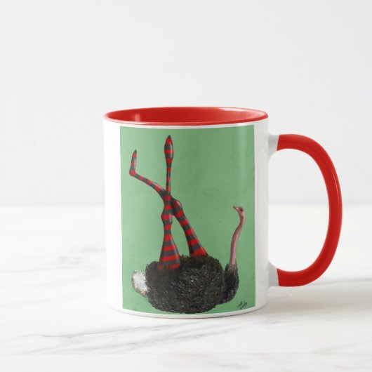 Mug Leggings rayés d'autruche (Droite)