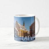Mug L'église Saint-Pierre en hiver à Riga, Lettonie (Devant droit)
