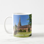 Mug L'église Staffordshire de Wombourne sur une (Gauche)