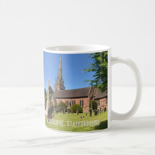 Mug L'église Staffordshire de Wombourne sur une (Droite)
