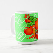 Mug Légumes amoureux, mule (Devant gauche)