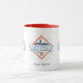 Mug Leipzig Allemagne Saxe Retro Skyline Vintage (Centre)