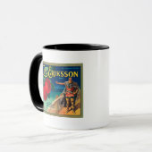 Mug Leiv Eriksson Étiquette Apple - Cashmere, WA (Devant gauche)