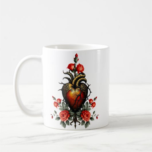 Mug L'élégance gothique du cœur (Gauche)
