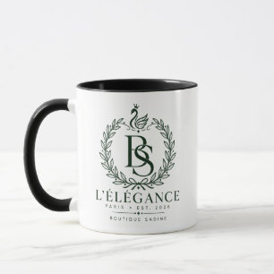 Mug L'Élégance Green Heritage Laurel Monogram Deux-Ton