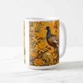 Mug L'Élégant faisan William Morris Inspiré (Devant droit)