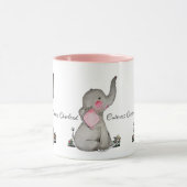 Mug L'éléphant mignon de bébé d'aquarelle avec (Centre)