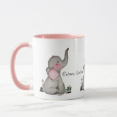 Mug L'éléphant mignon de bébé d'aquarelle avec (Gauche)