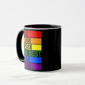 Mug L'élévation de papa gay La meilleure Fête des père (Devant gauche)