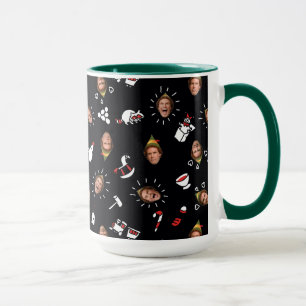 Mug L'elfe Buddy motif gribouillis noir