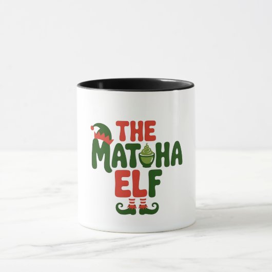 Mug L'Elfe Matcha Boisson de Noël drôle au Matcha (Centre)