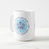 Mug L'emblème du couronnement du roi Charles 2023 (Devant gauche)