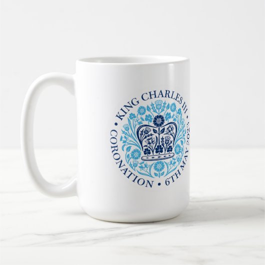 Mug L'emblème du couronnement du roi Charles 2023 (Gauche)