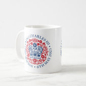 Mug L'emblème du couronnement du roi Charles 2023 (Devant gauche)