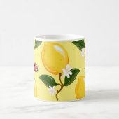 Mug Lemon Ladybug : Motif jaune tropical. (Centre)