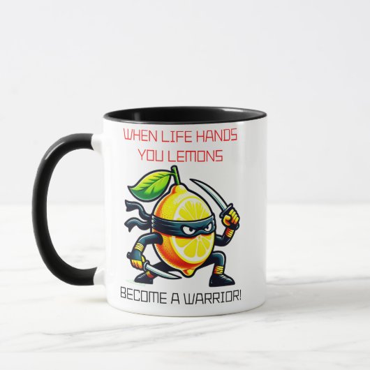 Mug Lemon Ninja Guerrier avec épées (Gauche)