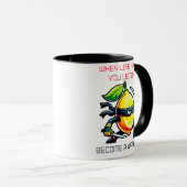 Mug Lemon Ninja Guerrier avec épées (Devant droit)
