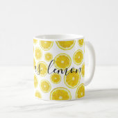 Mug Lemon Slice moderne drôle de citation personnelle (Devant droit)