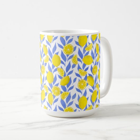 Mug Lemons Blue Mediterranean (Devant droit)