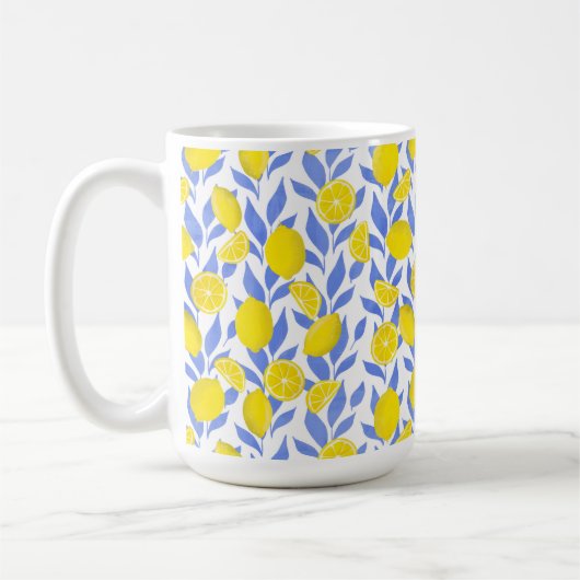 Mug Lemons Blue Mediterranean (Gauche)