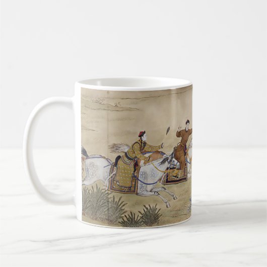 Mug L'empereur de Qianlong poursuit un cerf en chasse (Gauche)