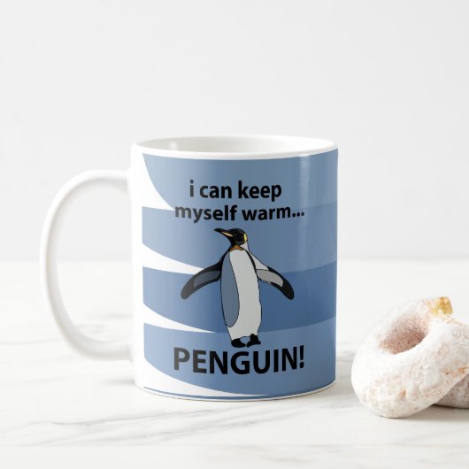 Mug L'empereur Penguin Animal drôle (Avec donut)