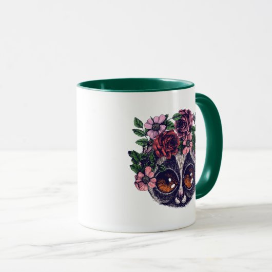 Mug Lémur floral doux (Devant droit)