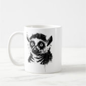 Mug Lemur Ink Art Jungle Madaga Wildlife Rtrait Nge  (Gauche)
