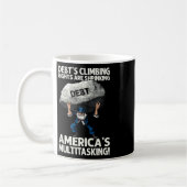 Mug L'endettement grimpe et le discours multitâche de (Gauche)