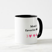 Mug "L'enfant préféré de maman" citation drôle avec le (Devant droit)