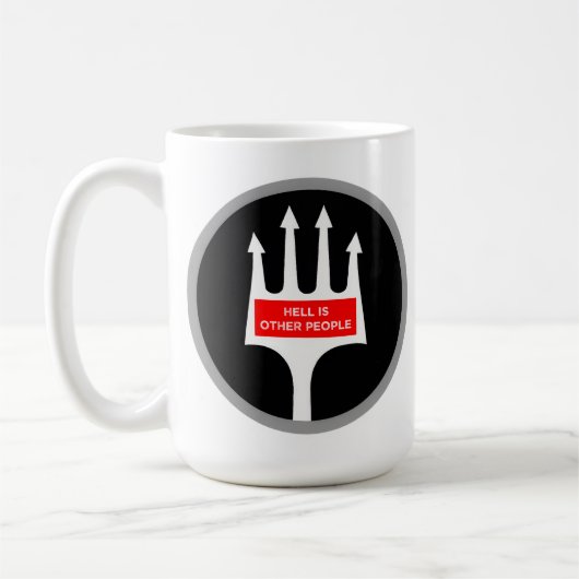 Mug L'enfer drôle est celui des gens fourche méchante (Gauche)