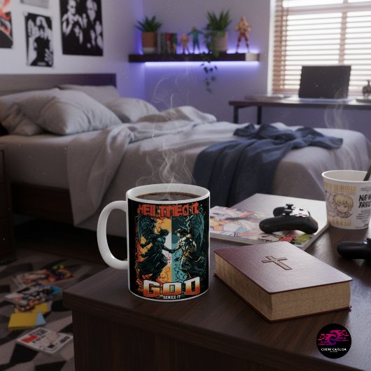 Mug L'enfer l'a essayé, Dieu l'a nié, Foi chrétienne