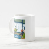 Mug L'ennemi naturel des chats, c'est drôle (Devant gauche)