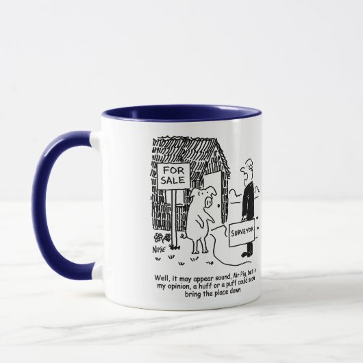 Mug L'enquêteur du bâtiment regarde la maison de M. Pi (Gauche)