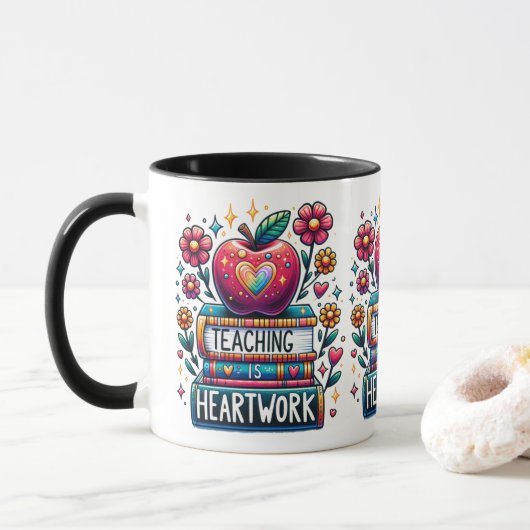 Mug L'enseignement est le coeur (Avec donut)