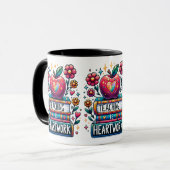 Mug L'enseignement est le coeur (Devant gauche)
