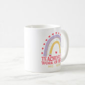 Mug L'enseignement est un travail de coeur (Devant droit)