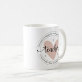 Mug L'enseignement est un travail de coeur (Devant droit)