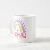 Mug L'enseignement est un travail de coeur (Devant gauche)