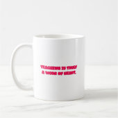 Mug L'enseignement est un travail de cœur Conception d (Gauche)