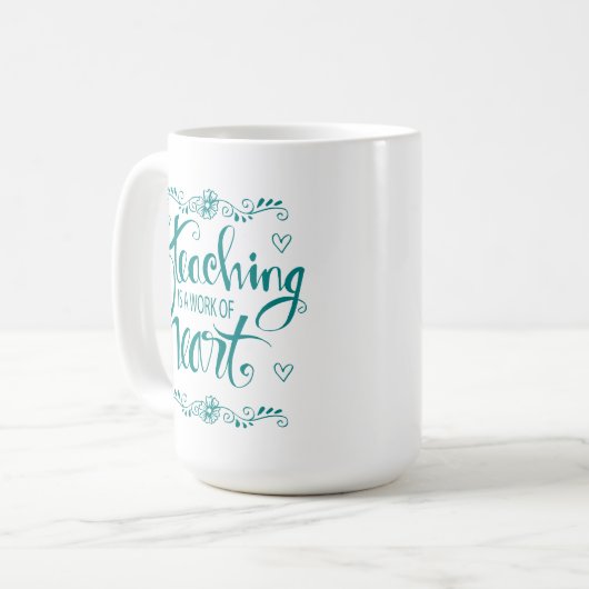 Mug L'enseignement est un travail d'expression (Devant gauche)