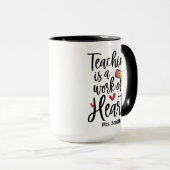 Mug L'enseignement est une oeuvre de l'enseignant du c (Devant droit)
