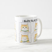 Mug Lente Liant Orange Tabby Chat Drôle Comédie Chat (Devant droit)